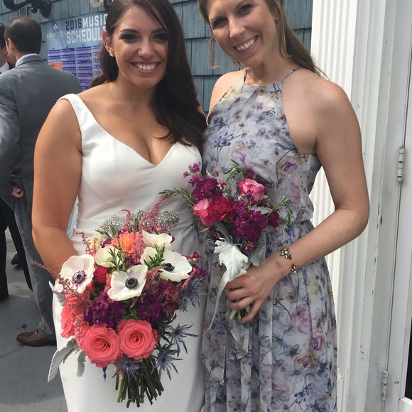 BHLDN Alana dress, floral maxi, tie waist. - Picture 5 of 5